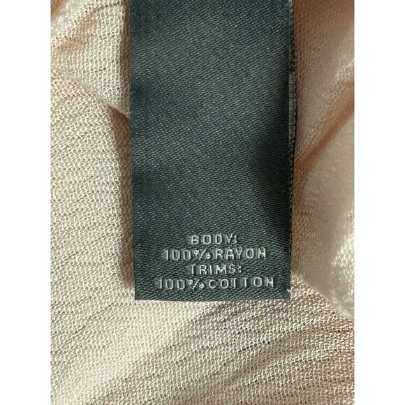 Neiman Marcus Women's Tie Neck Long Sleeve Pullover Top in Blush Pink - Sz M - Picture 5 of 6